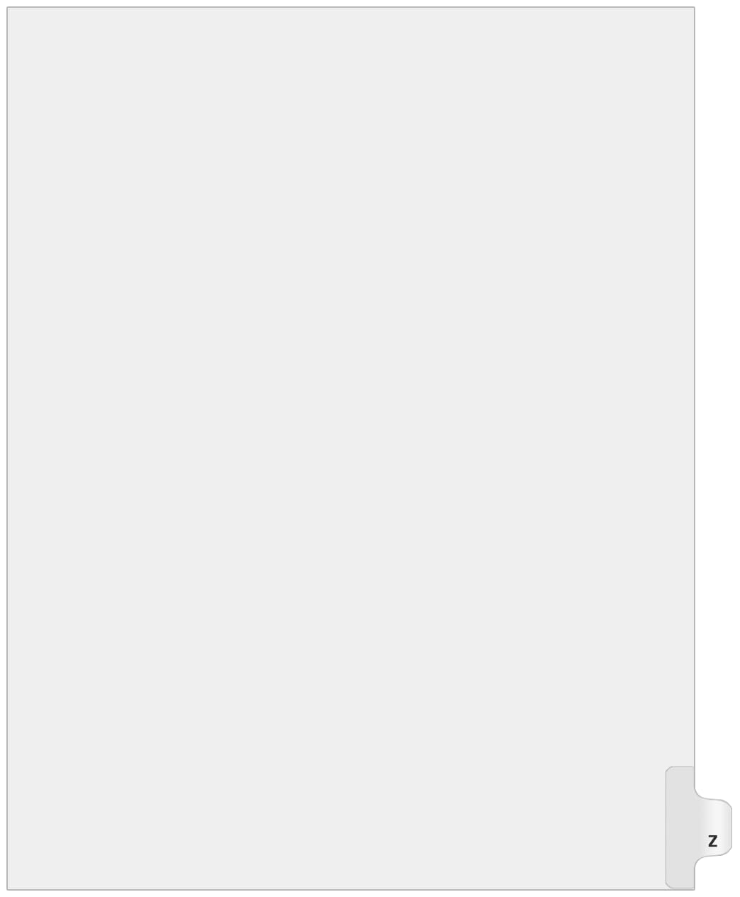 Exhibitindexes® Side Letter Tabs - AVE Style Bold Font - Pack of 25
