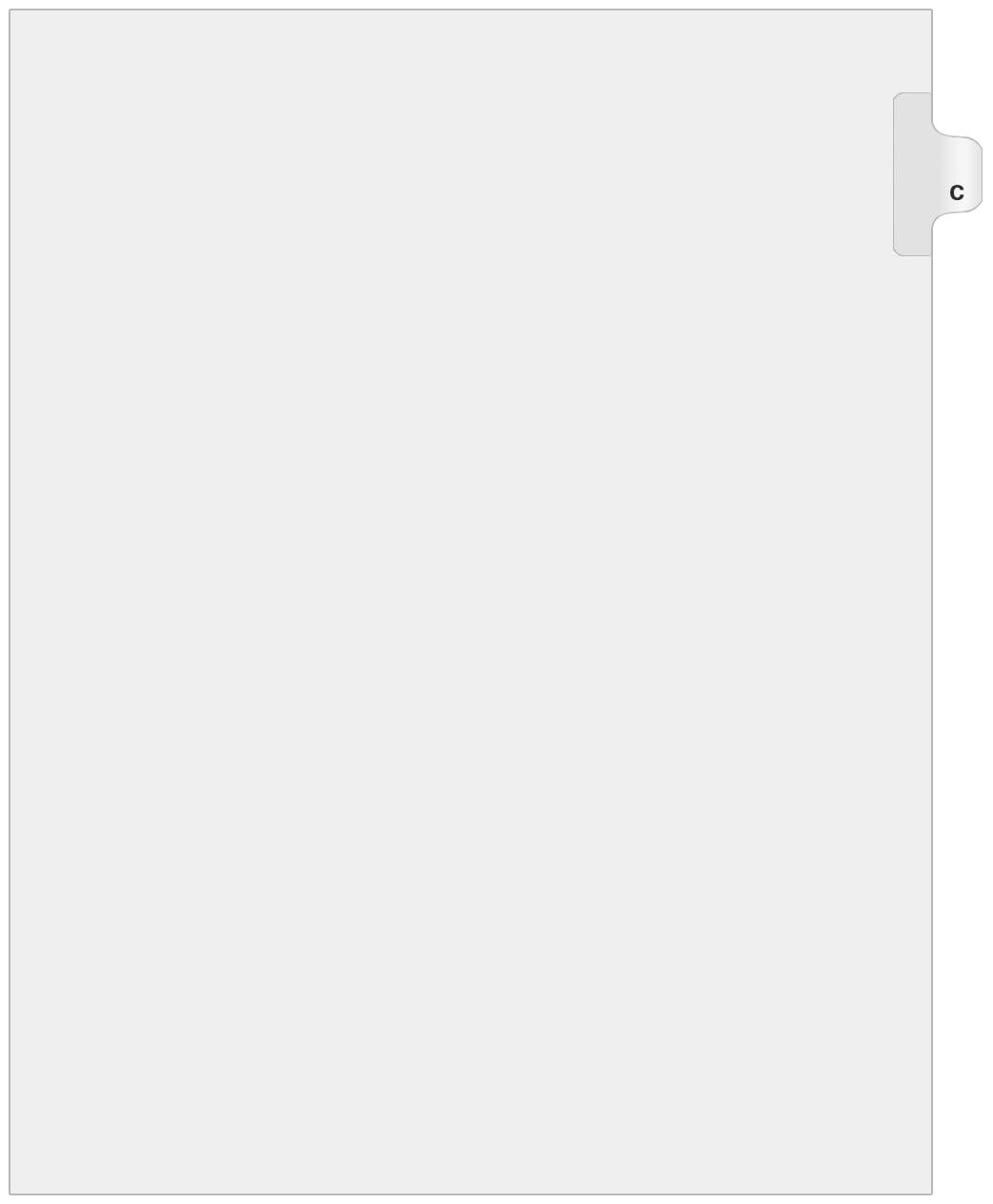 Exhibitindexes® Side Letter Tabs - AVE Style Bold Font - Pack of 25