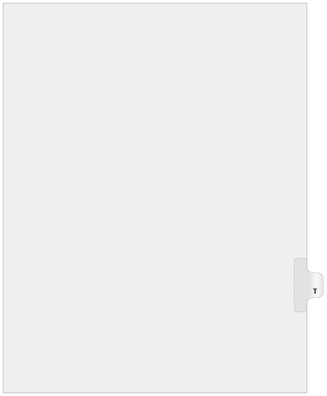 Exhibitindexes® Side Letter Tabs - AVE Style Bold Font - Pack of 25