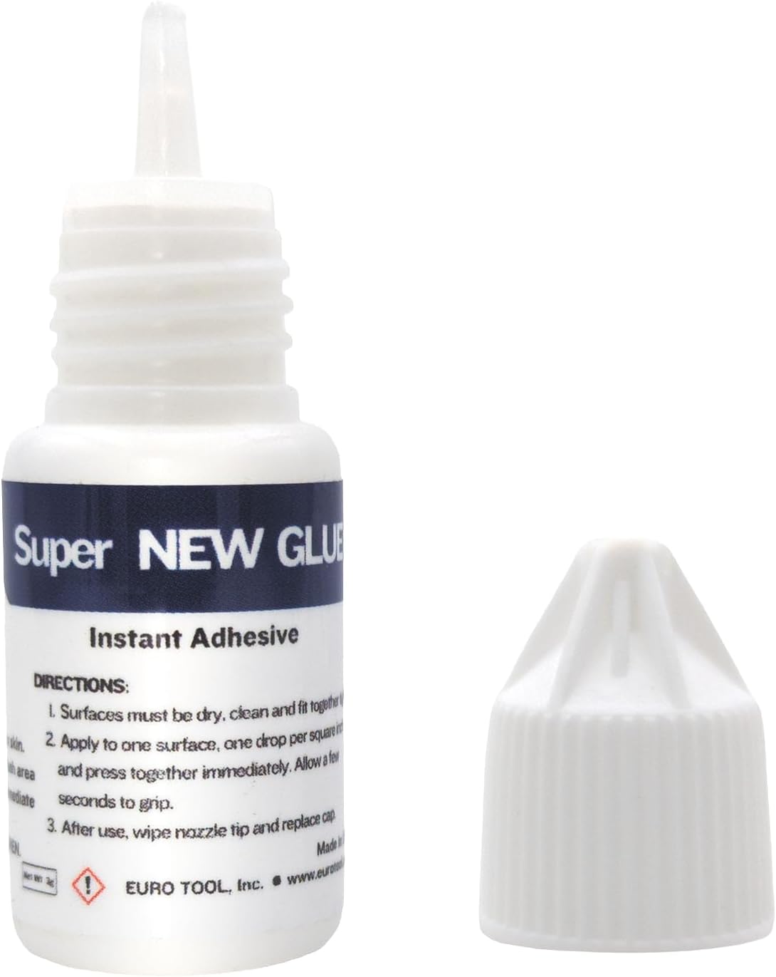 EUROTOOL Super New Glue, 3 Gram Bottle, Pack of 5