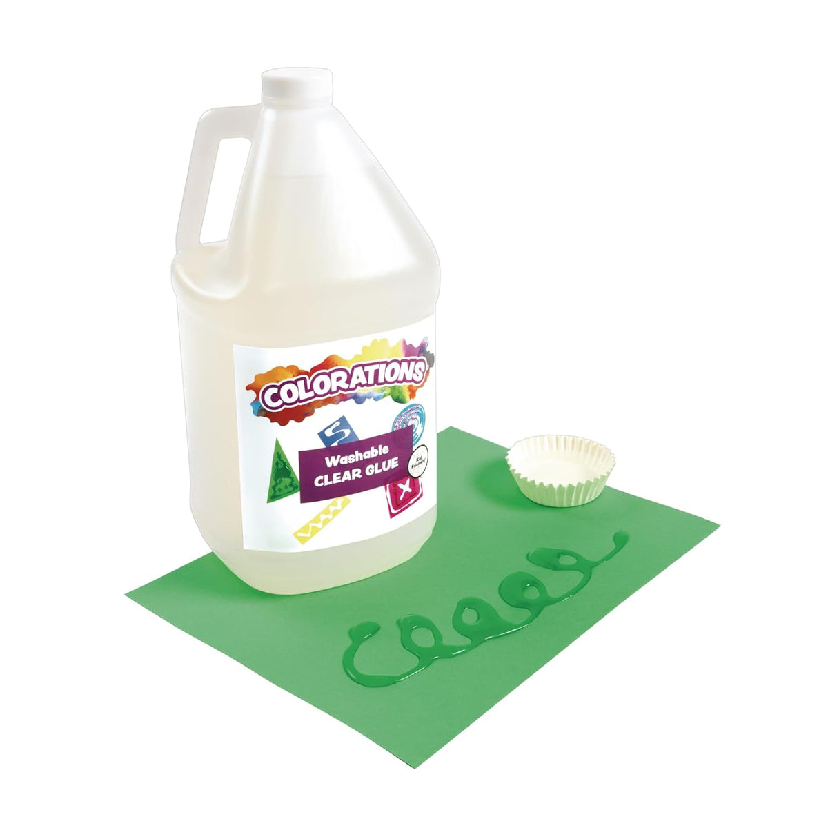 Colorations Washable Clear Glue, 1 Gallon, Non-Toxic, Great for Slime