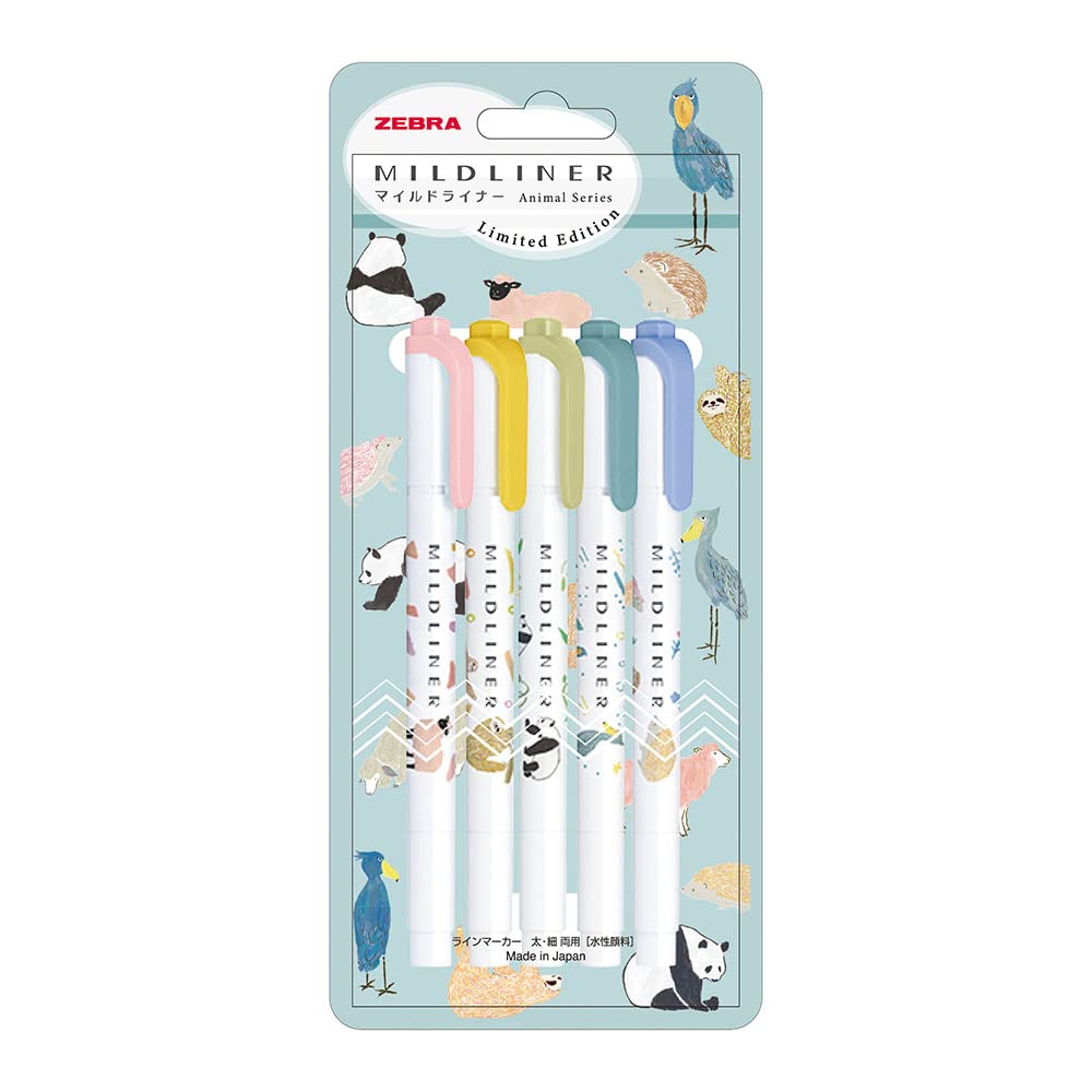 ZEBRA WKT7-35C Highlighter, Mildliner, 35 Color Set, Gift Box Included