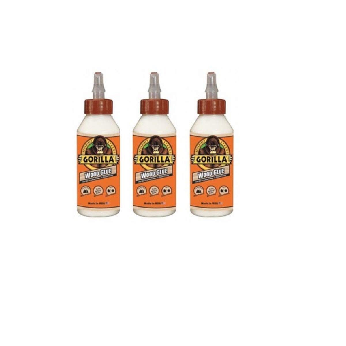 Gorilla Wood Glue, 8 Ounce Bottle, (3 Pack)