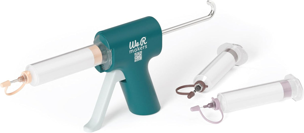 We R Glue Squeeze with Interchangeable Tips - Glue Dispenser with Refillable Syringes, Works with Most Liquid Adhesives - Craft Tool for Paper Crafting, Scrapbooking, and Card Making