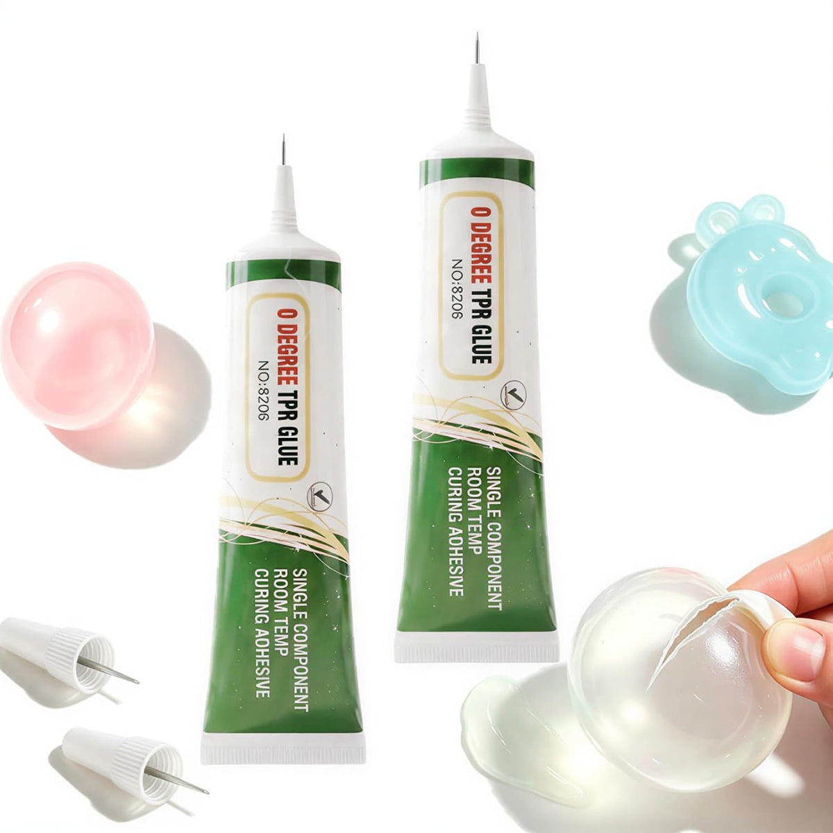 2Pcs Silicone Glue -Squishy Glue, Fast-Bonding & Waterproof Silicone Adhesive for Silicon Rubber, Model, Toys, TPU, TPR, TPE - Clear Liquid Silicone Adhesive for Crafts