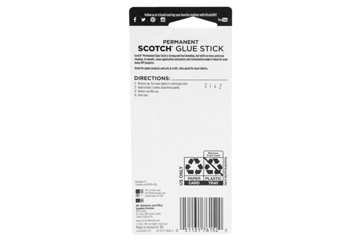 Scotch Glue Stick, .28 oz, 36-Pack, Acid Free and Non-Toxic (6008-18)