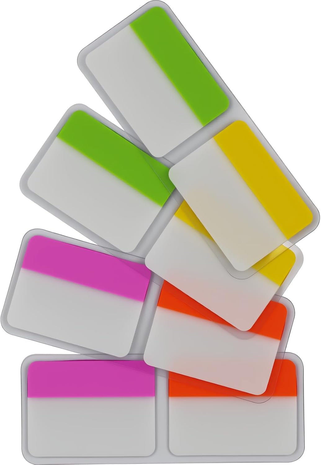 Extra Thick Tabs Flags Assorted Bright, 2 x 1.5 Inch Sticky Tabs, Easy to Post, 24 Tabs/Color, 96 Pages Total