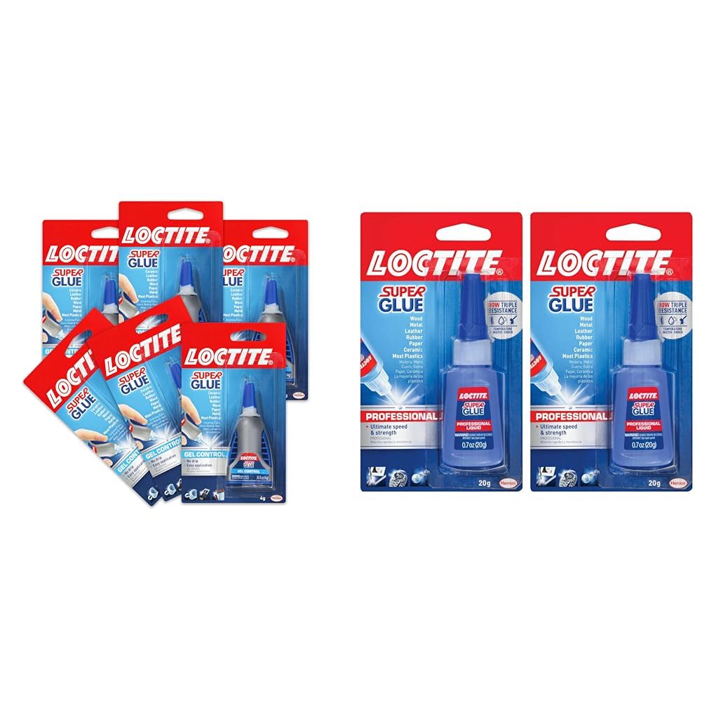Loctite Super Glue Liquid Professional, Clear, 0.7 fl oz Bottle, 4 Pack - Superglue for Plastic, Wood, Metal, Crafts & Repair, Cyanoacrylate Adhesive Instant Glue, Quick Dry