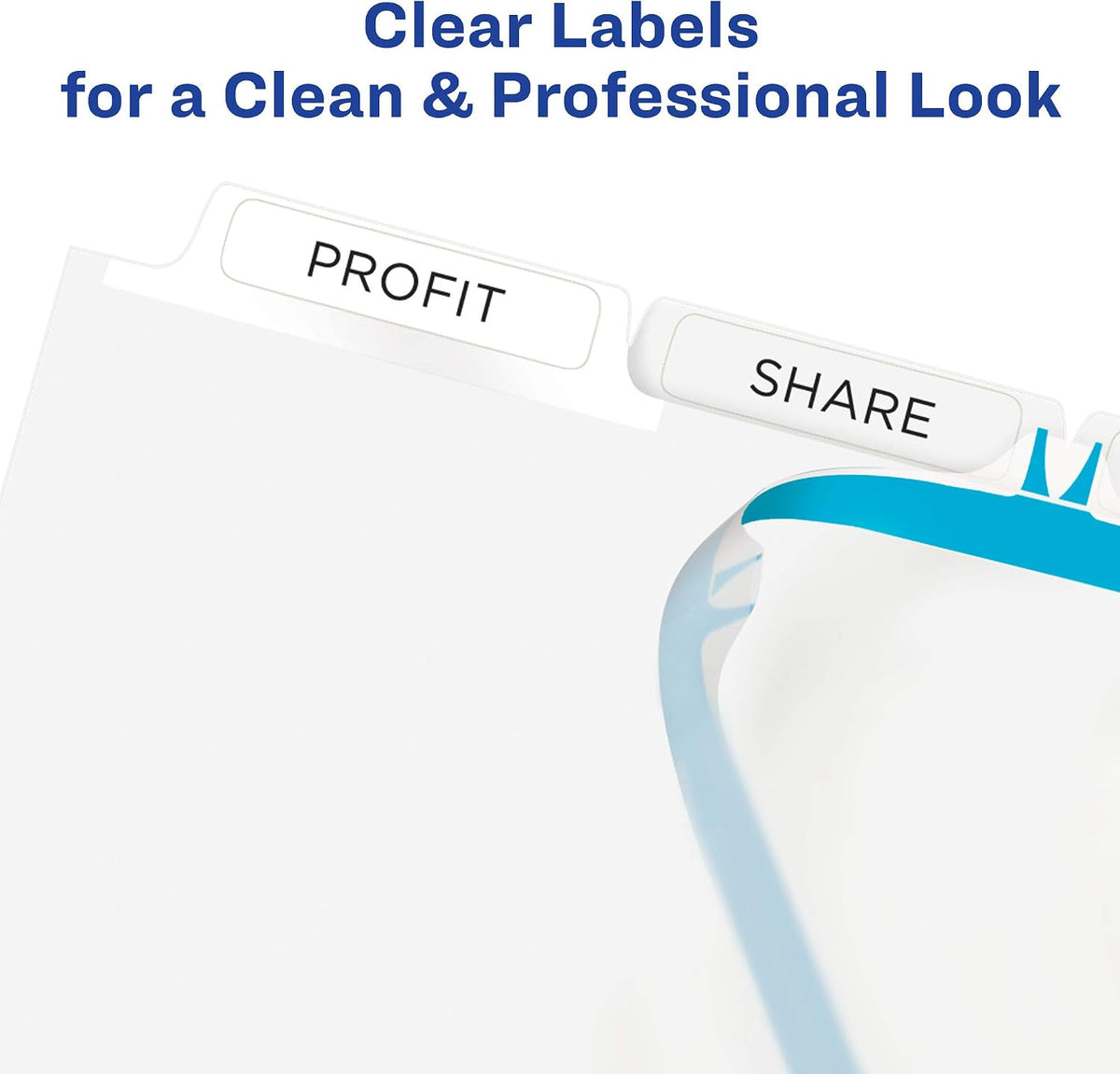 Avery Index Maker Clear Label Dividers, 5-Tab, White, 25 Sets