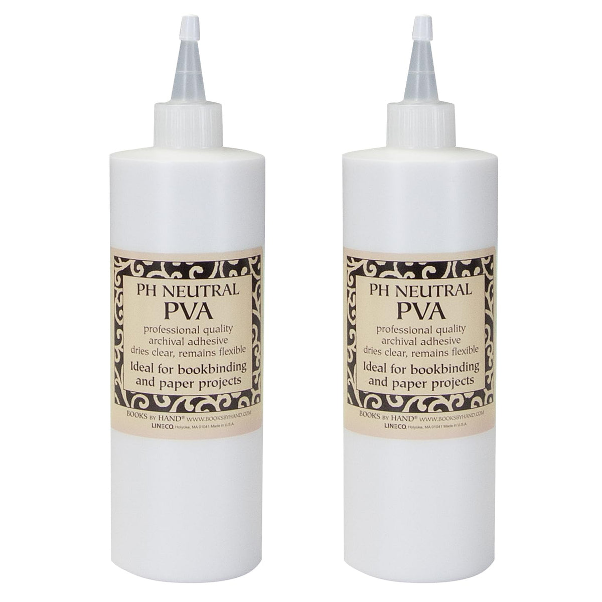 Lineco PH Neutral PVA Adhesive, Dries Clear, 16 Ounce, Pack of 2