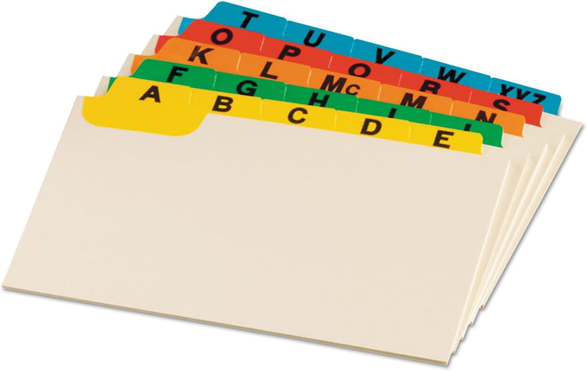 Oxford 05832 Laminated Tab Index Card Guides, Daily, 1/5 Tab, Manila, 5 x 8 (Set of 31)