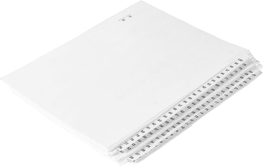 Exhibitindexes® Numbered Dividers 1-100 Punched - AVE Style Bold Tabs - Side Collated Exhibit Tabs - Made in The USA | Letter Size - 1-100 - Sets
