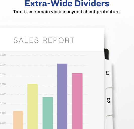 Avery® Index Maker® Clear Label Dividers, 5-Tab, Extra Wide, 5 Sets
