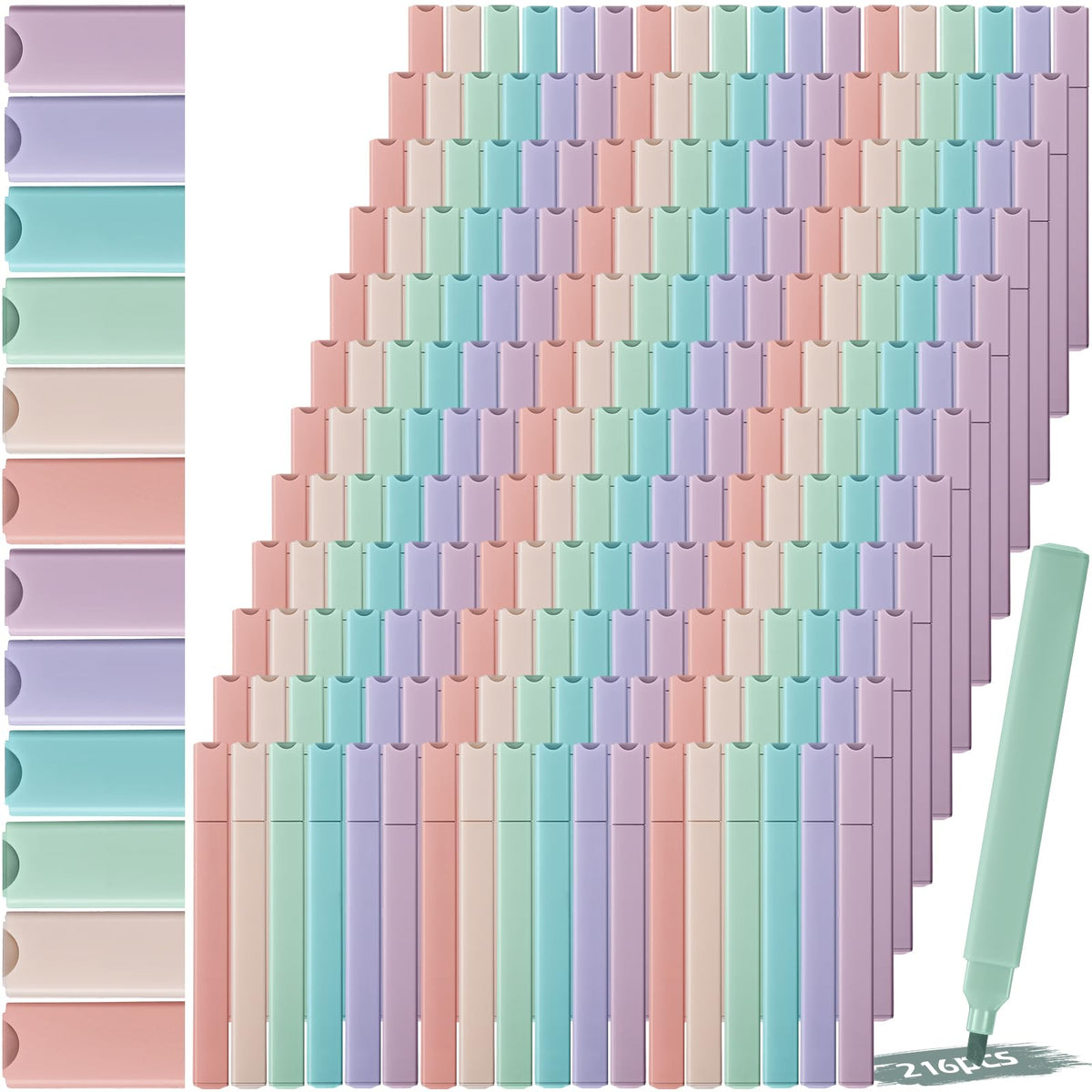 Marspark 120 Pcs Highlighters Bulk No Bleed, Morandi Color