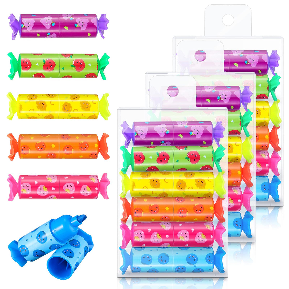 Geyee 144 Pcs Mini Cute Highlighter Pastel Candy Highlighter Bulk for Kid