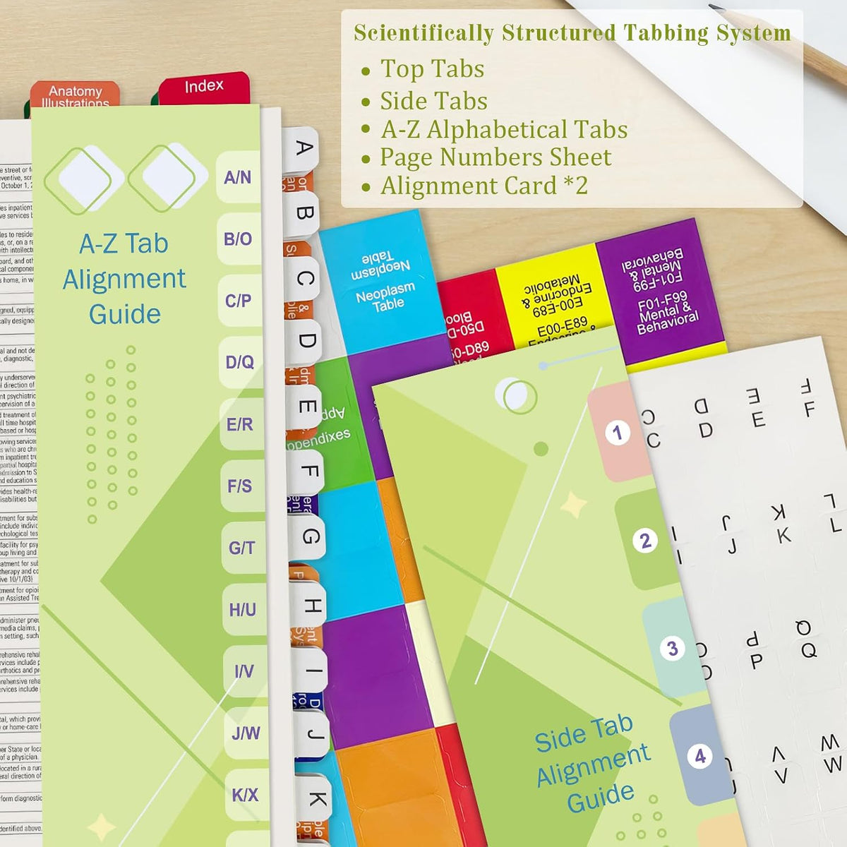 Index Tabs for HCPCS Level II Professional 2025-AMA Version, Complete Book Tabs Set to Index All Important Parts, Laminated Durable with Blank Tabs & Page Numbers (Book Not Included)