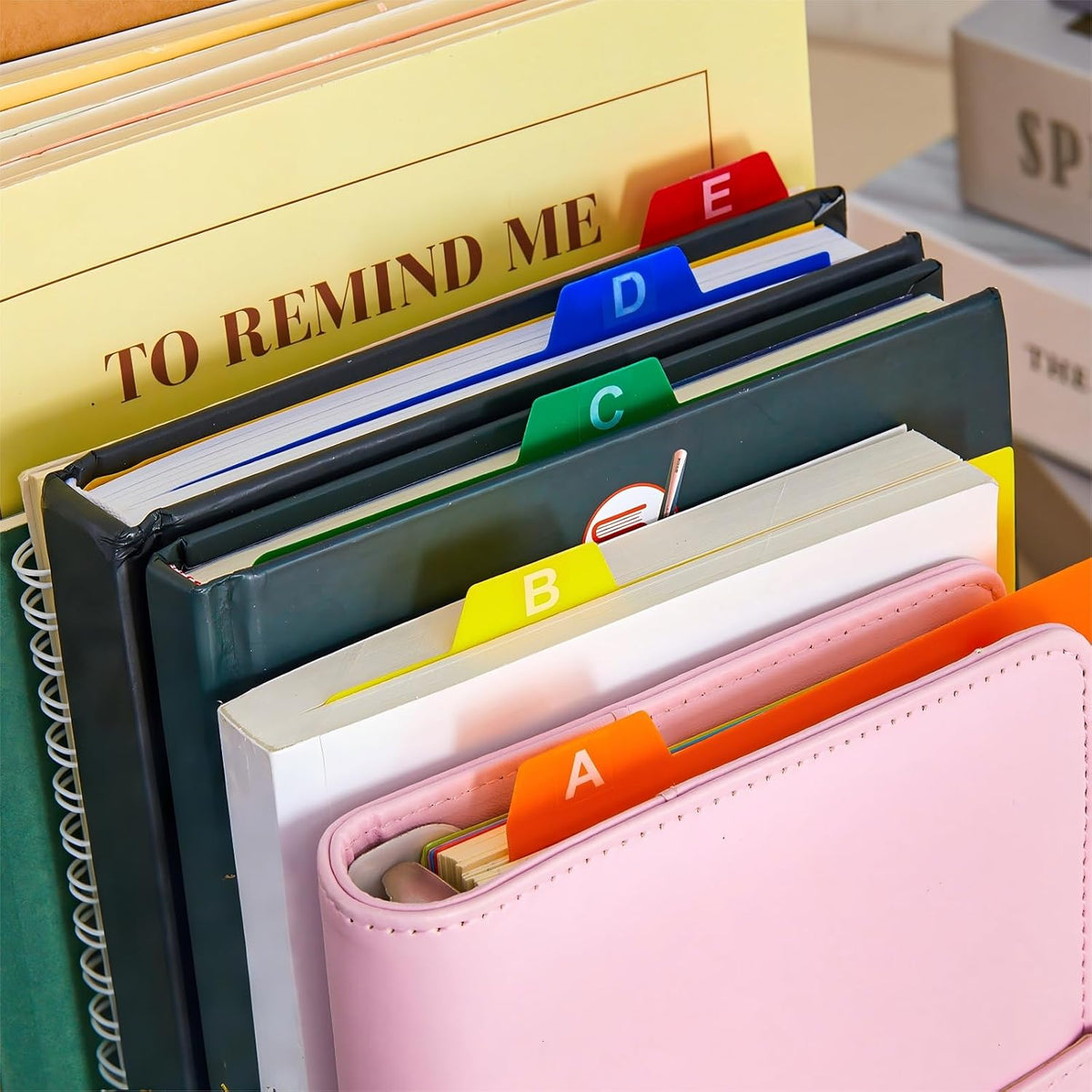 Lewtemi 50 Pcs Index Card Dividers 4" x 6" with Cards Guides, Multicolor