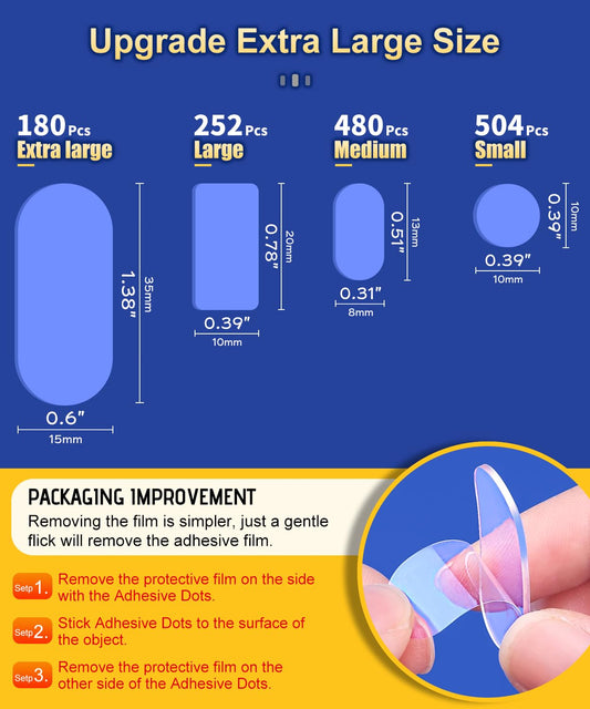 PHIXBEAR Removable Adhesive Dots, No Trace Museum Poster Mounting Putty