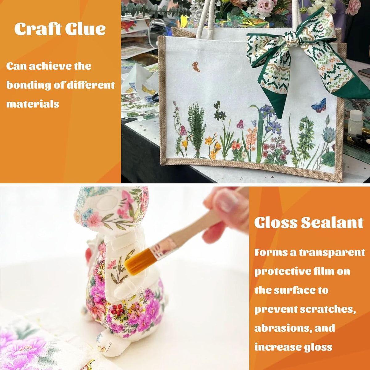 Sealer, Decoupage Glue & Matte Finish,All-in-One Clear Craft Glue, Perfect for Indoor and Outdoor DIY Crafts and Art Projects, with Quick Dry & Cure Time (Matte)