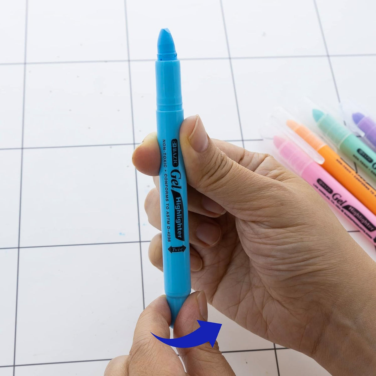 BAZIC PRODUCTS Gel Bible Highlighters, 12 Colors, No Bleed, 2-Pack