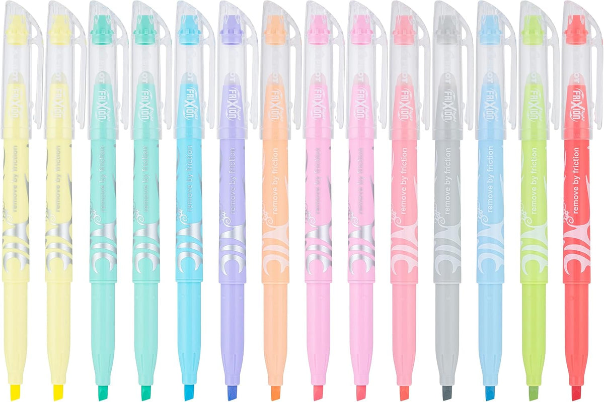 PILOT FriXion Light Pastel Erasable Highlighters, Assorted Colors, 14-Pack