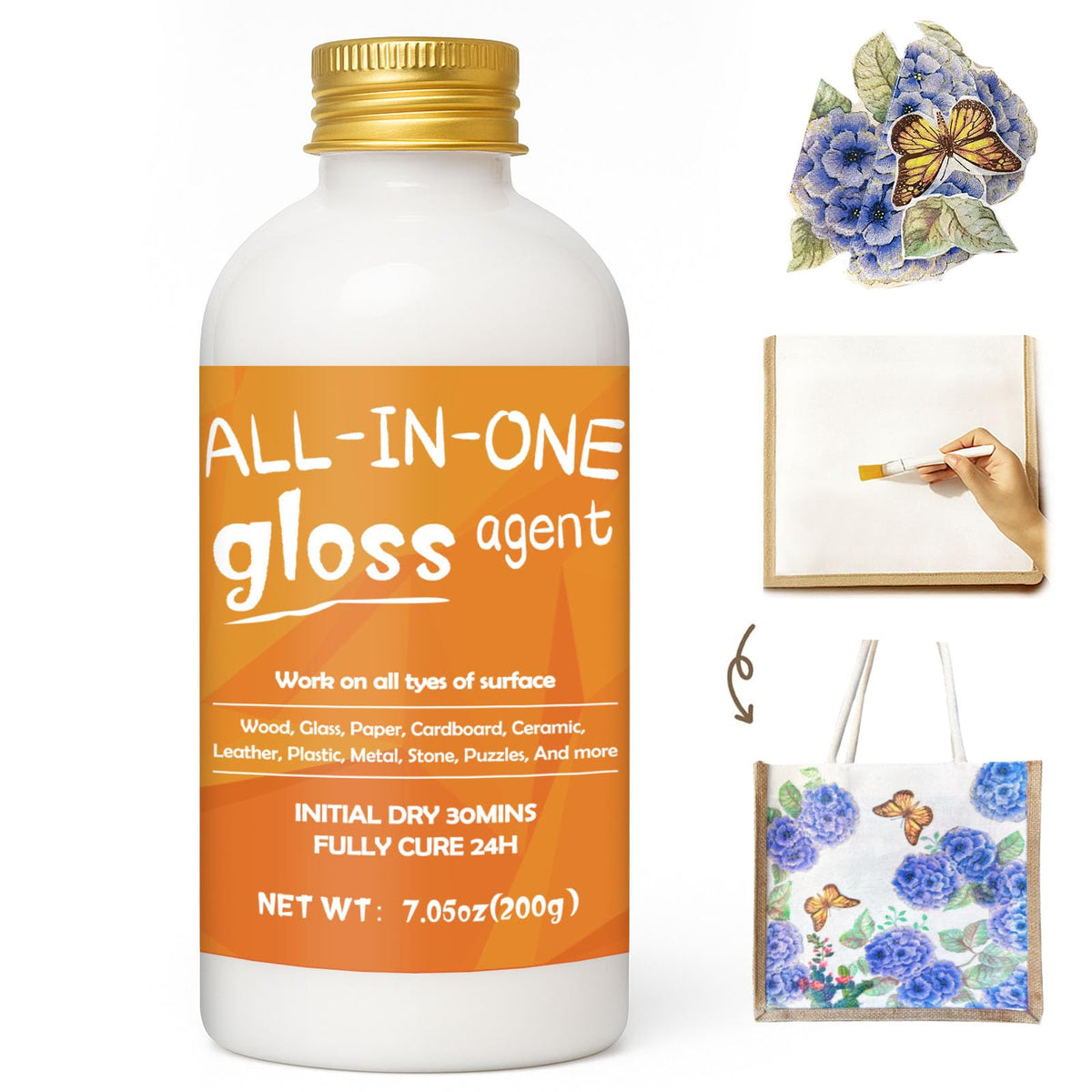 Sealer, Decoupage Glue & Matte Finish,All-in-One Clear Craft Glue, Perfect for Indoor and Outdoor DIY Crafts and Art Projects, with Quick Dry & Cure Time (Matte)
