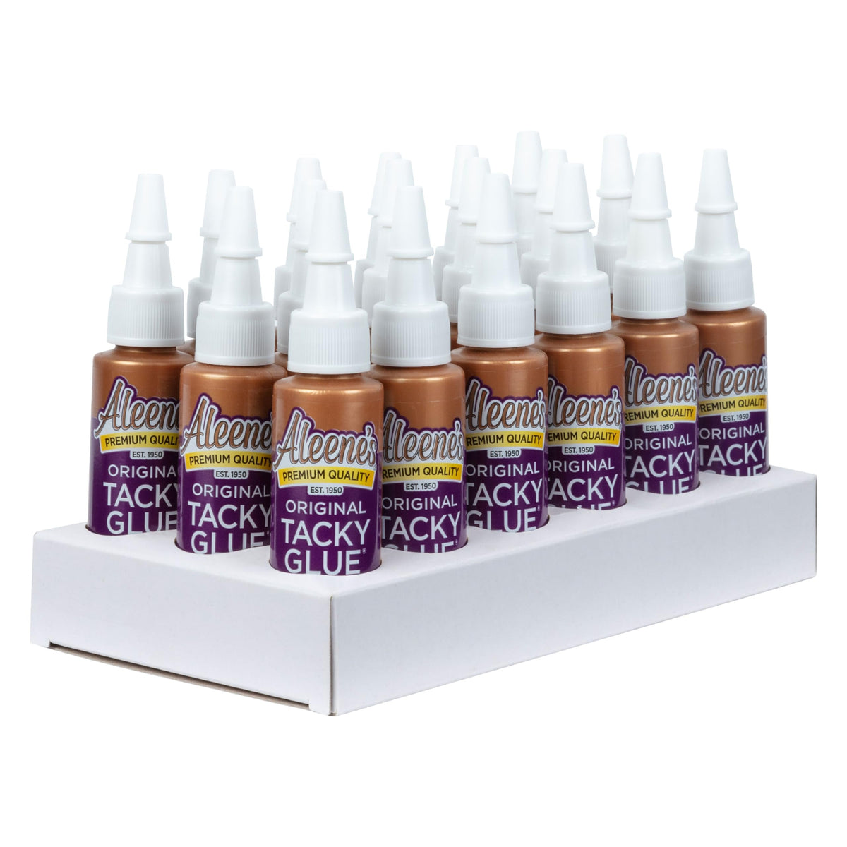 Aleene's Original Tacky Glue Mini-Bottle, All Purpose Adhesive, Perfect for Crafts and DIY Projects, Dries Fast and Clear, .66 fl oz 18-Pack