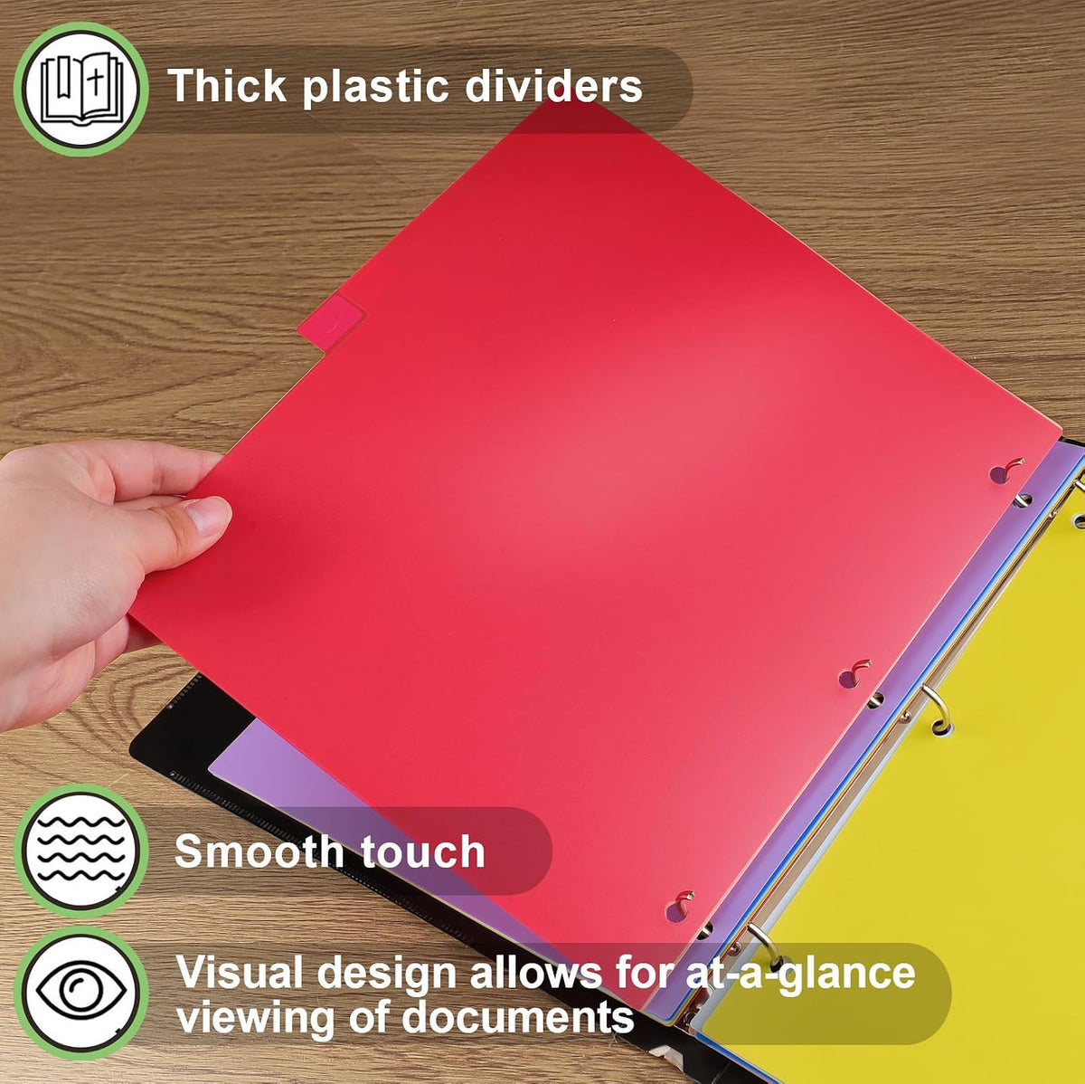 12 Tab Dividers for 3 Ring Binder, 96 Pcs Binder Dividers with Tabs, 8 Set