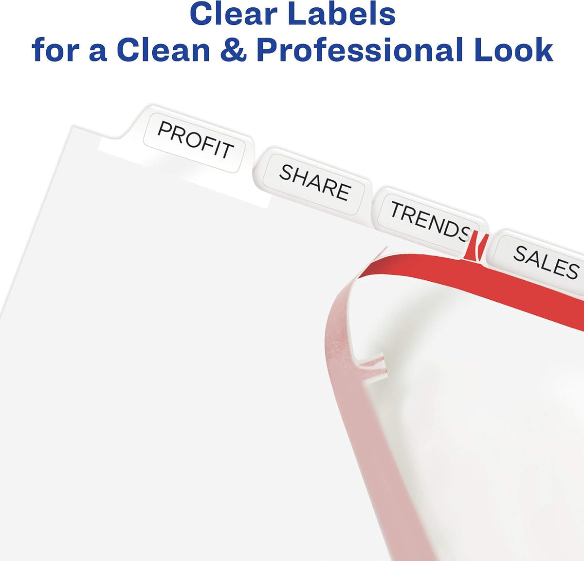 Avery® Index Maker® Clear Label Dividers, 8-Tab, Unpunched, 150 Sets