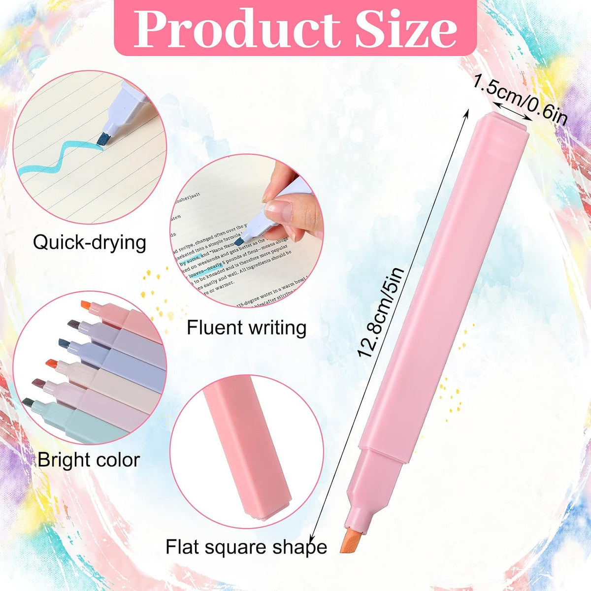 120 Pcs Bible Highlighter with Soft Chisel Tip Highlighters