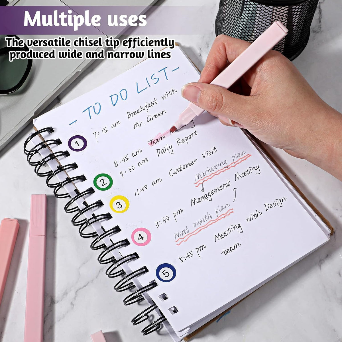 120 Pcs Bible Highlighters Aesthetic, Chisel Tip Cute