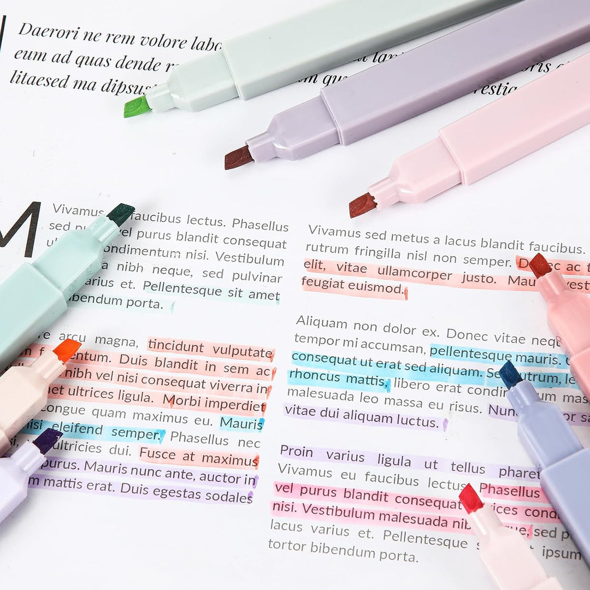 Marspark 120 Pcs Highlighters Bulk No Bleed, Morandi Color