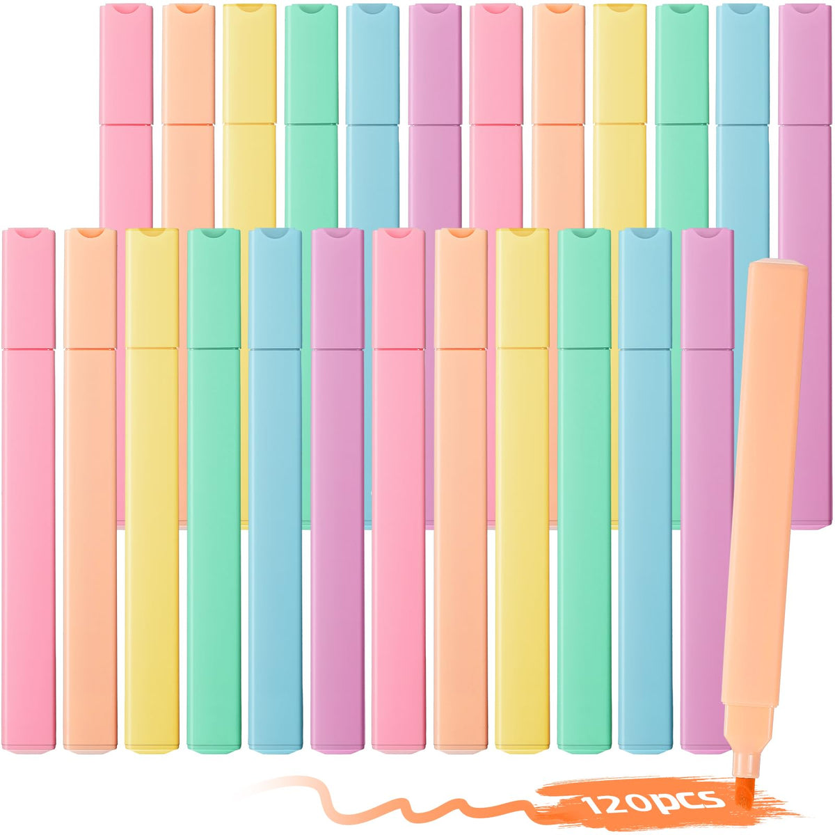 Marspark 120 Pcs Highlighters Bulk No Bleed, Morandi Color
