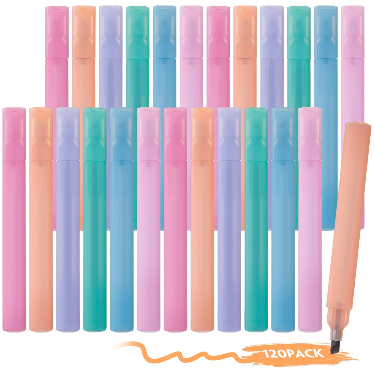 Marspark 120 Pcs Highlighters Bulk No Bleed, Morandi Color