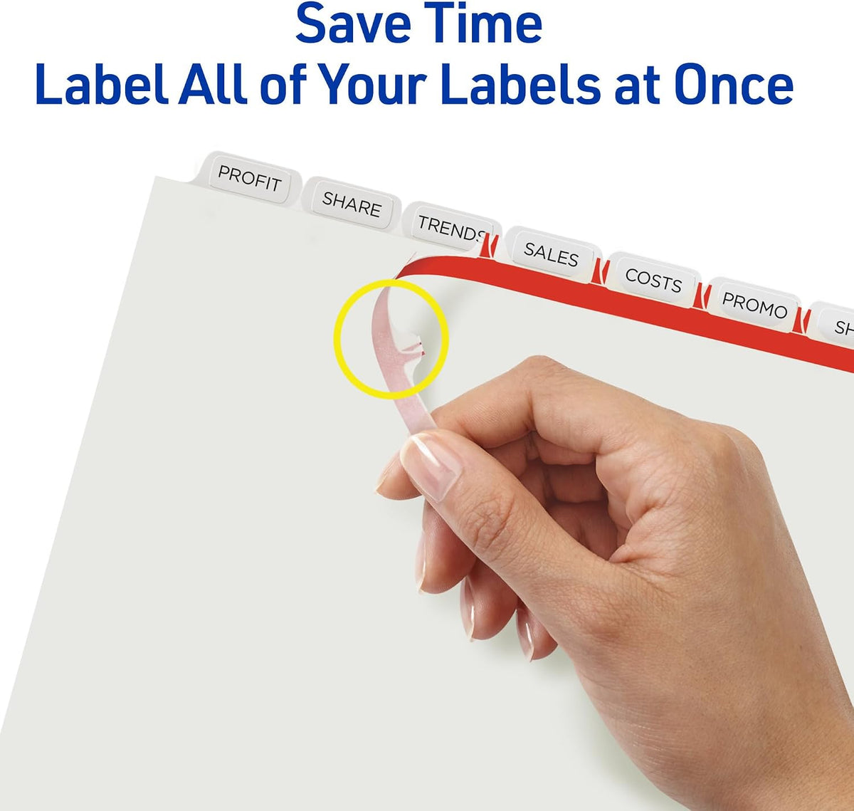 Avery Index Maker Clear Label Dividers, 8-Tab, White, 25 Sets