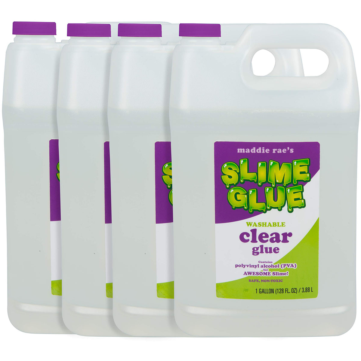 Maddie Rae’s White Slime Glue 1 Gallon Jug – Non Toxic Washable All Purpose Glue for Slime Making, DIY Kids Arts & Crafts, Teachers Classroom Supplies, School Projects & Summer Camp Activities