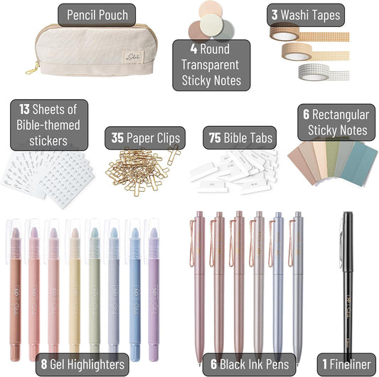 Bible Journaling Set, Complete Faith Journaling Kit with Accessories