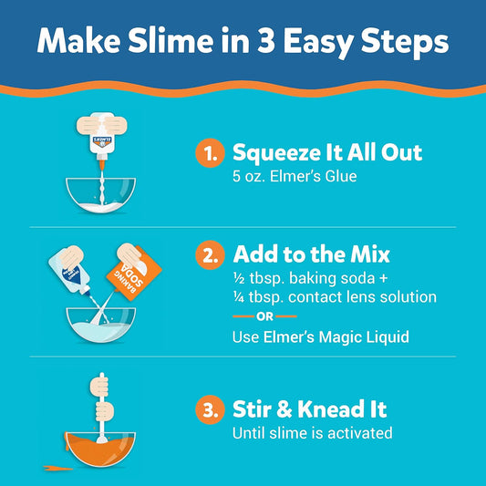 Elmer's Liquid School Glue, Clear, Washable, 5 Ounces, 24 Count - Great for Making Slime, #1 Teacher Brand