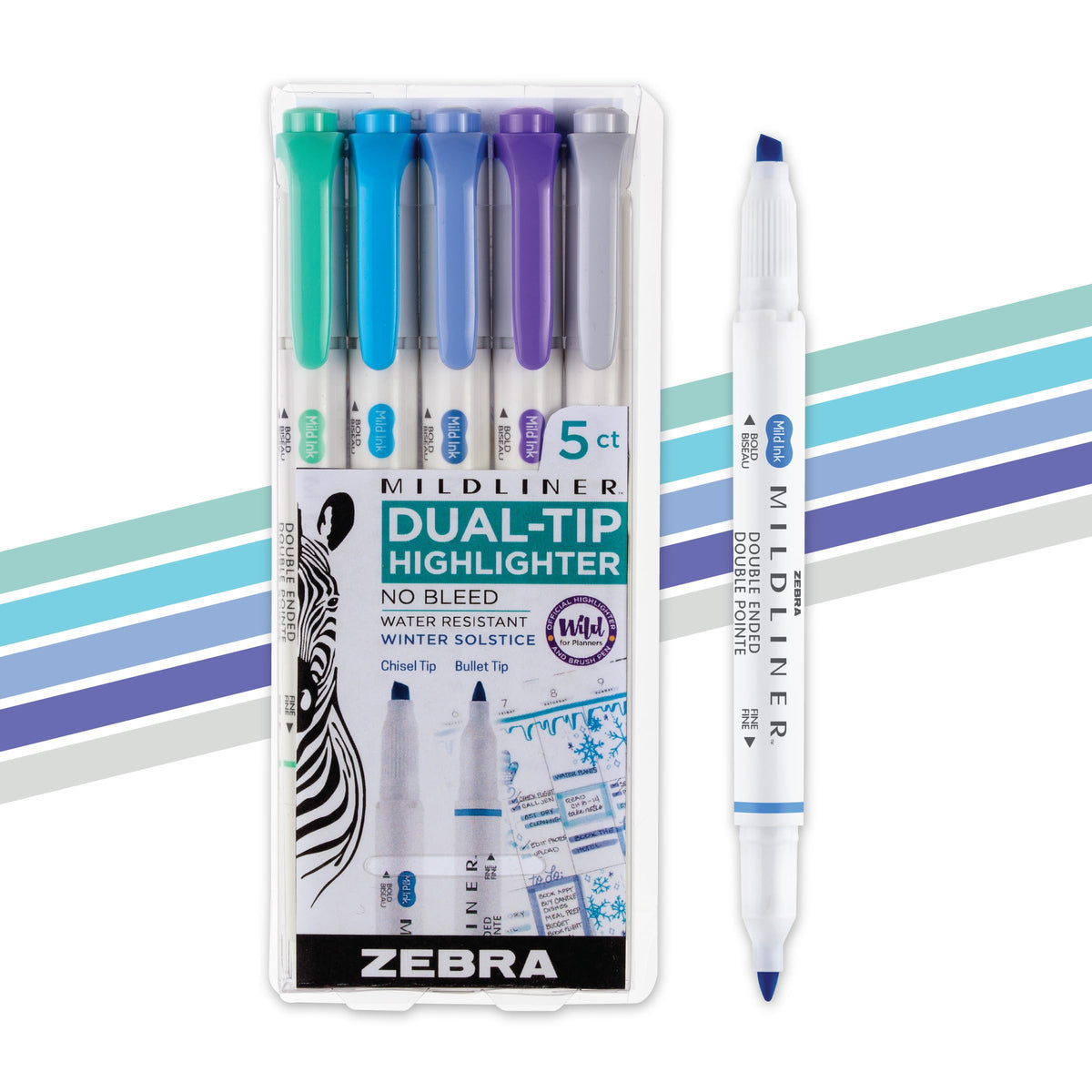Zebra Pen MILDLINER No Bleed Highlighter, Lemon Yellow, Dual Tip, 12-Pack