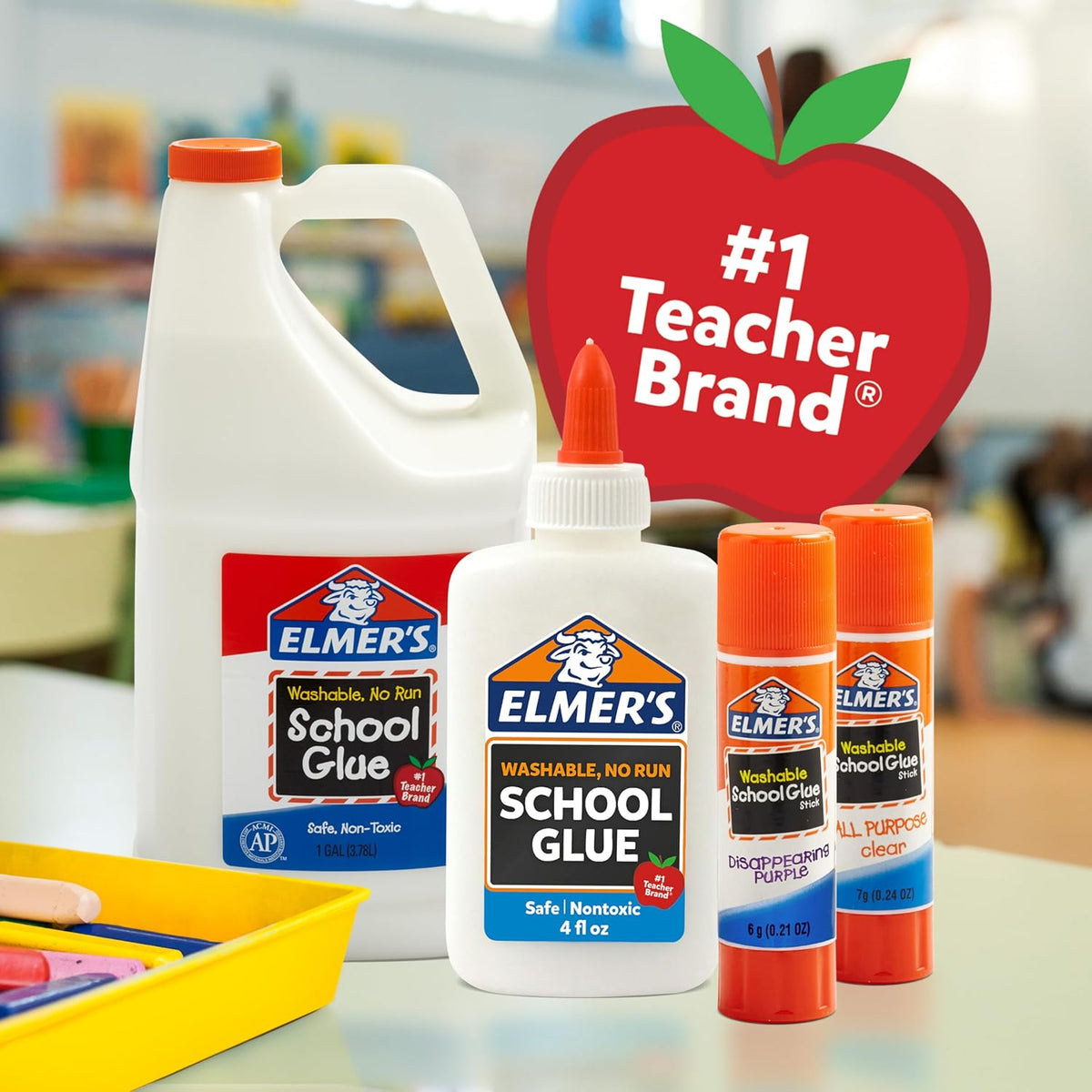 Elmer's Liquid School Glue, Clear, Washable, 5 Ounces, 8 Count - Great for Making Slime, Arts & Crafts, Back to School, Classroom Supplies, #1 Teacher Brand