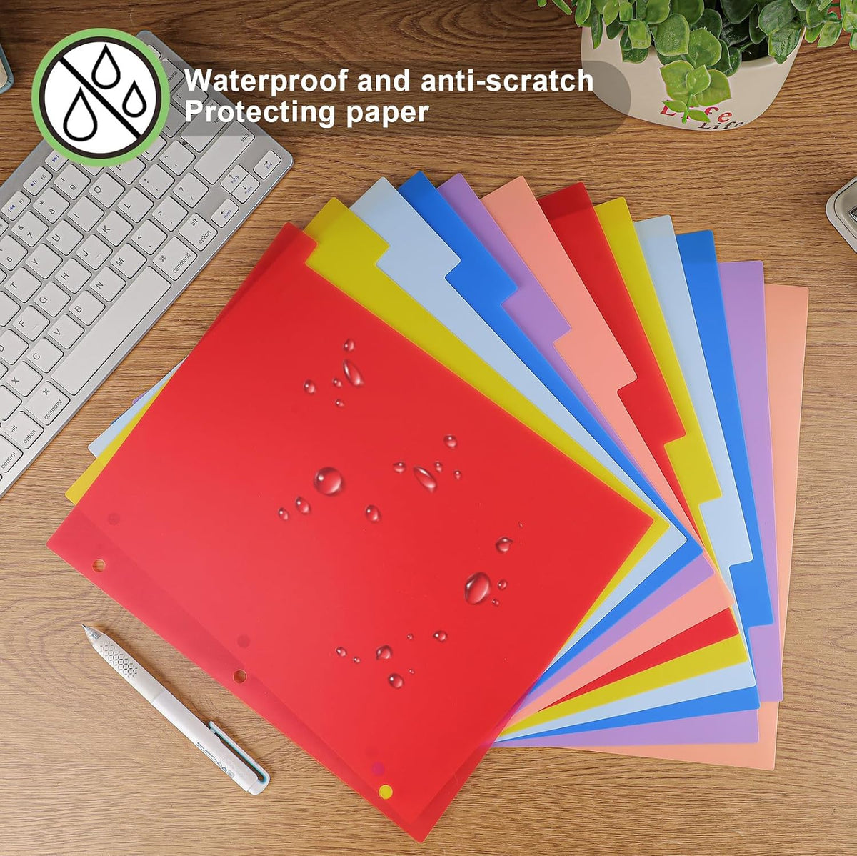 12 Tab Dividers for 3 Ring Binder, 96 Pcs Binder Dividers with Tabs, 8 Set