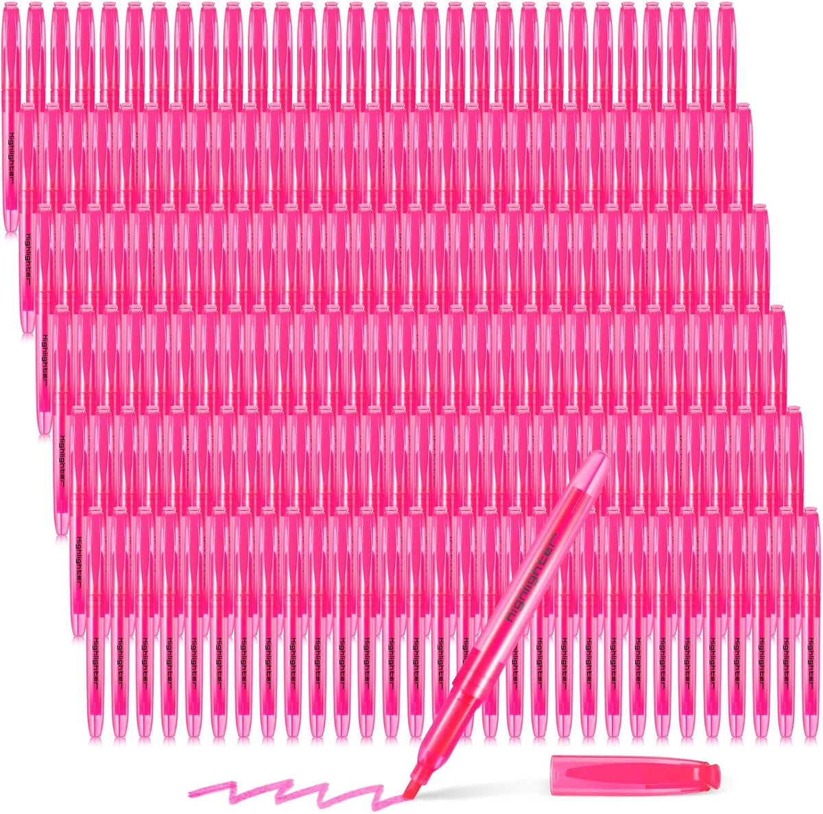 Fuutreo 180 Pack Pink Highlighters Bulk Bright Color Pastel Marker Pens