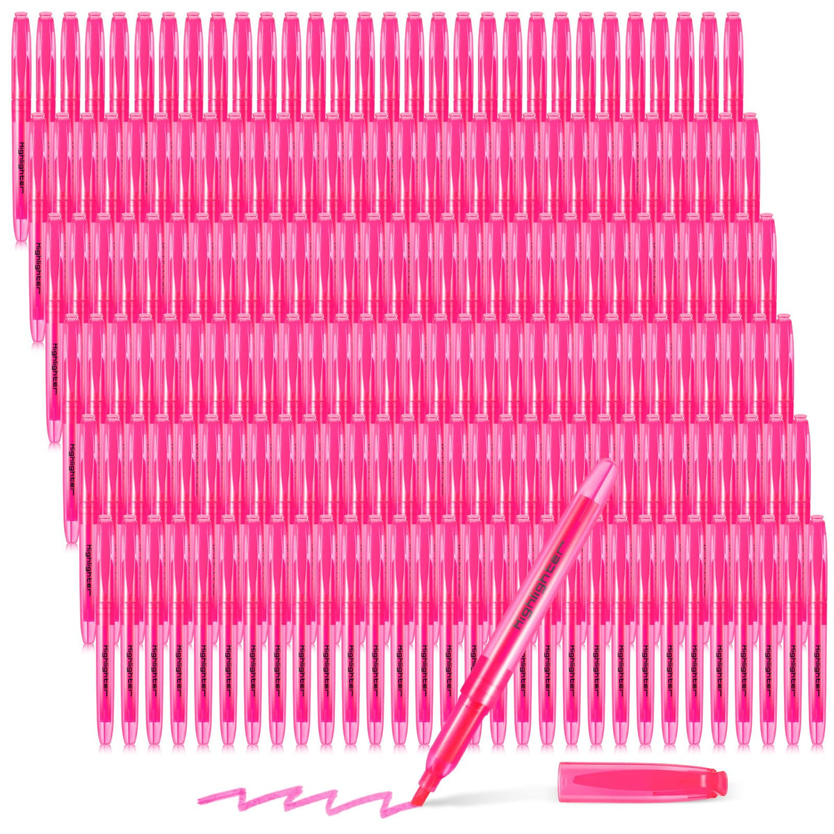 Fuutreo 180 Pack Pink Highlighters Bulk Bright Color Pastel Marker Pens