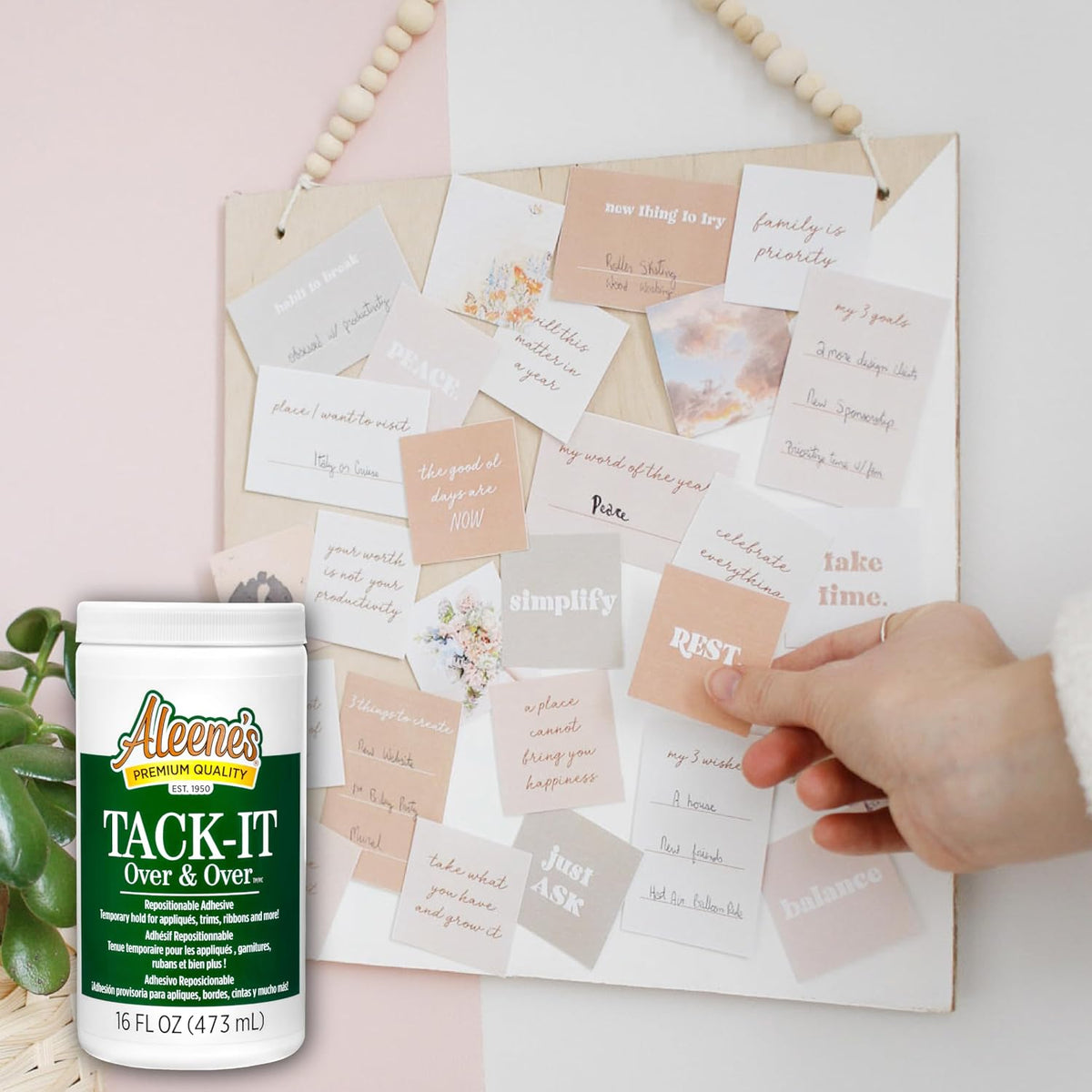 Aleene's Tack-It Over & Over Repositionable Adhesive 16 fl.oz.