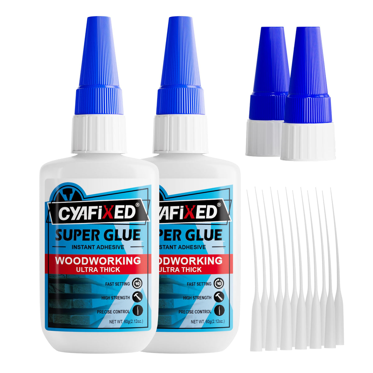Super Glue Kits, Thin, Medium & Ultra Thick, 6 oz CA Glue for Woodworking