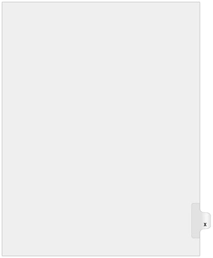 Exhibitindexes® Side Letter Tabs - AVE Style Bold Font - Pack of 25