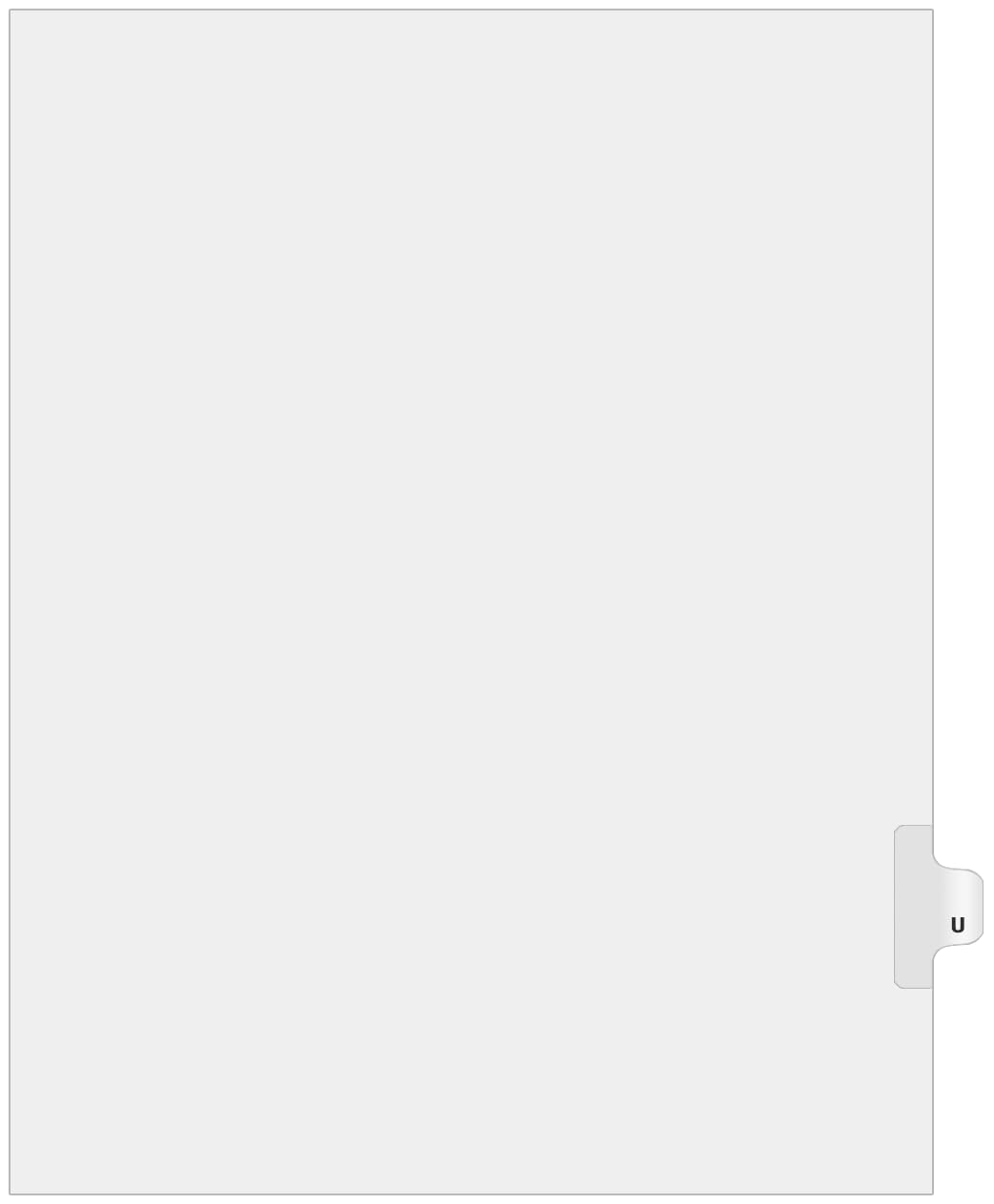 Exhibitindexes® Side Letter Tabs - AVE Style Bold Font - Pack of 25