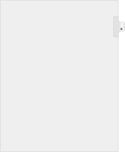 Exhibitindexes® Side Letter Tabs - AVE Style Bold Font - Pack of 25