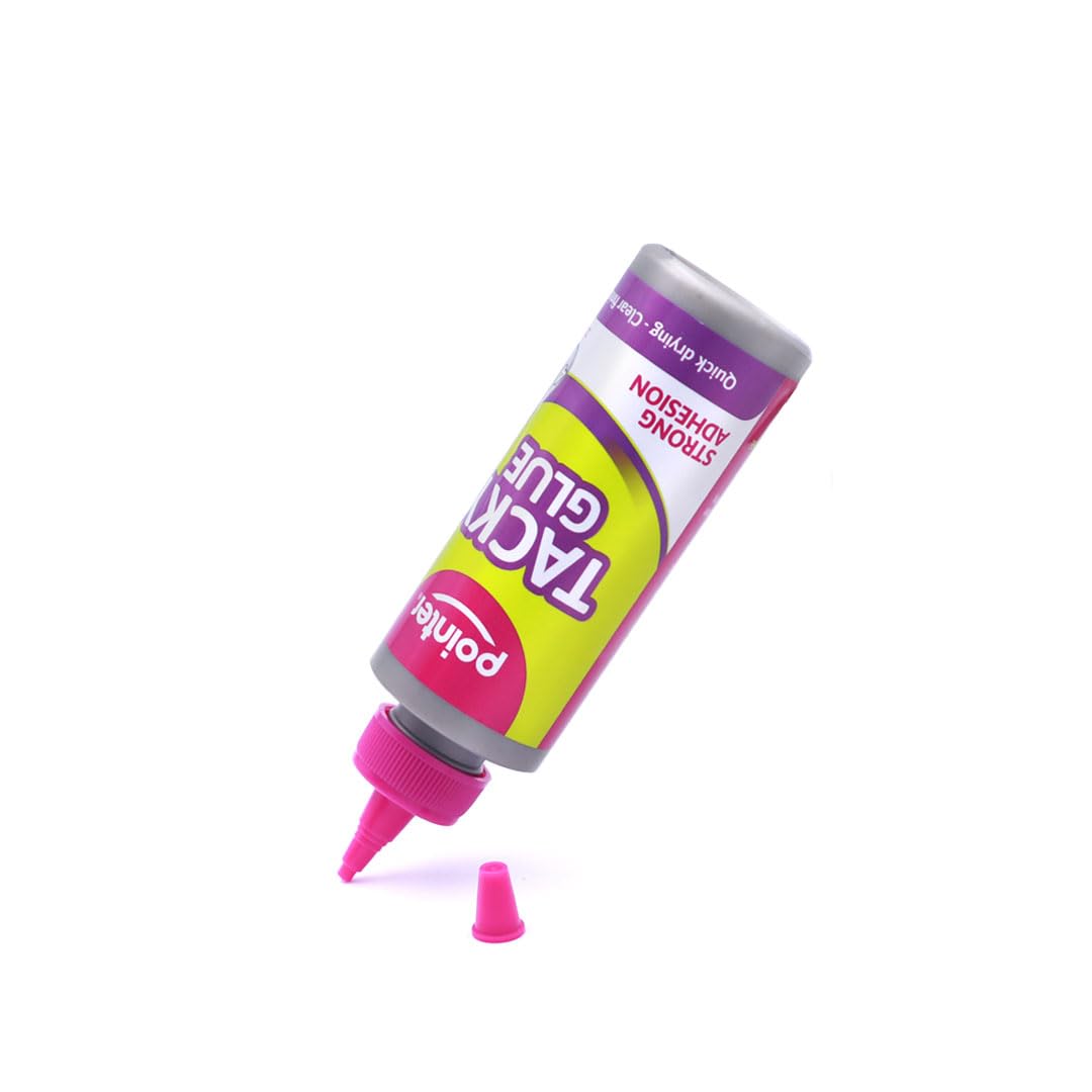 Pointer Tacky Glue, All Purpose Strong Adhesion, 4 oz Bottles, Quick Drying Clear Finish Pack of 3