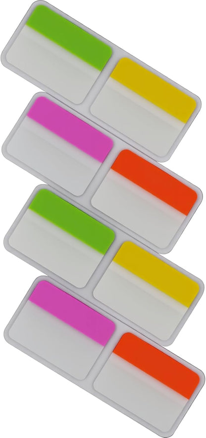 Extra Thick Tabs Flags Assorted Bright, 2 x 1.5 Inch Sticky Tabs, Easy to Post, 24 Tabs/Color, 96 Pages Total